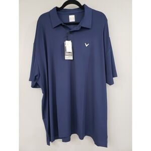 Callaway Size XXXL 3X Plus Size Ladies Navy Opti Dri Golf Shirt NWT UPF 50